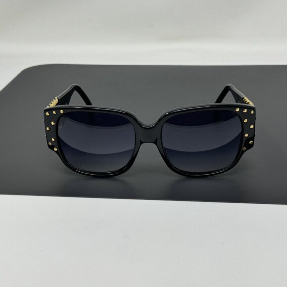 Vintage 1970\'s EK EMMANUELLE KHANH Black Gold  SUNGLASSES 2020 Tso 16 main image 6